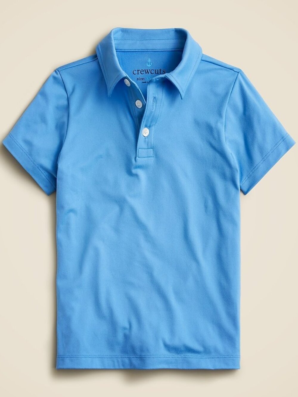 Jcrew Crewcuts Kid’s SS Performance Polo in Mountain Bluebird Size XL